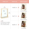 image:imageGolden State Art 2 Pack 5x7 Inch Metal Picture Frames Floating Display for 4x6 3x5 Photos with Real Glass and PullOut Easel Stand for Tabletop Display Vertical  Rose GoldLight Gold