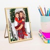 image:imageGolden State Art 2 Pack 5x7 Inch Metal Picture Frames Floating Display for 4x6 3x5 Photos with Real Glass and PullOut Easel Stand for Tabletop Display Vertical  Rose GoldLight Gold