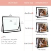 image:imageGolden State Art 2 Pack 5x7 Inch Metal Picture Frames Floating Display for 4x6 3x5 Photos with Real Glass and PullOut Easel Stand for Tabletop Display Vertical  Rose GoldMatte Black