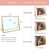 image:imageGolden State Art 2 Pack 5x7 Inch Metal Picture Frames Floating Display for 4x6 3x5 Photos with Real Glass and PullOut Easel Stand for Tabletop Display Vertical  Rose GoldLight Gold
