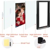 image:imageGolden State Art 2 Pack 5x7 Inch Metal Picture Frames Floating Display for 4x6 3x5 Photos with Real Glass and PullOut Easel Stand for Tabletop Display Vertical  Rose GoldMatte Black