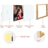 image:imageGolden State Art 2 Pack 5x7 Inch Metal Picture Frames Floating Display for 4x6 3x5 Photos with Real Glass and PullOut Easel Stand for Tabletop Display Vertical  Rose GoldLight Gold