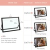 image:imageGolden State Art 2 Pack 5x7 Inch Metal Picture Frames Floating Display for 4x6 3x5 Photos with Real Glass and PullOut Easel Stand for Tabletop Display Vertical  Rose GoldMatte Black