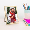 image:imageGolden State Art 2 Pack 5x7 Inch Metal Picture Frames Floating Display for 4x6 3x5 Photos with Real Glass and PullOut Easel Stand for Tabletop Display Vertical  Rose GoldLight Gold