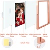 image:imageGolden State Art 2 Pack 5x7 Inch Metal Picture Frames Floating Display for 4x6 3x5 Photos with Real Glass and PullOut Easel Stand for Tabletop Display Vertical  Rose GoldRose Gold
