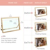 image:imageGolden State Art 2 Pack 5x7 Inch Metal Picture Frames Floating Display for 4x6 3x5 Photos with Real Glass and PullOut Easel Stand for Tabletop Display Vertical  Rose GoldLight Gold