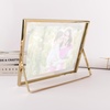 image:imageGolden State Art 2 Pack 5x7 Inch Metal Picture Frames Floating Display for 4x6 3x5 Photos with Real Glass and PullOut Easel Stand for Tabletop Display Vertical  Rose GoldLight Gold