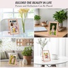 image:imageGolden State Art 2 Pack 5x7 Inch Metal Picture Frames Floating Display for 4x6 3x5 Photos with Real Glass and PullOut Easel Stand for Tabletop Display Vertical  Rose GoldRose Gold