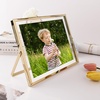 image:imageGolden State Art 2 Pack 5x7 Inch Metal Picture Frames Floating Display for 4x6 3x5 Photos with Real Glass and PullOut Easel Stand for Tabletop Display Vertical  Rose GoldLight Gold