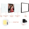 image:imageGolden State Art 2 Pack 5x7 Inch Metal Picture Frames Floating Display for 4x6 3x5 Photos with Real Glass and PullOut Easel Stand for Tabletop Display Vertical  Rose GoldMatte Black