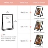 image:imageGolden State Art 2 Pack 5x7 Inch Metal Picture Frames Floating Display for 4x6 3x5 Photos with Real Glass and PullOut Easel Stand for Tabletop Display Vertical  Rose GoldMatte Black
