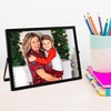 image:imageGolden State Art 2 Pack 5x7 Inch Metal Picture Frames Floating Display for 4x6 3x5 Photos with Real Glass and PullOut Easel Stand for Tabletop Display Vertical  Rose GoldMatte Black