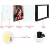 image:imageGolden State Art 2 Pack 5x7 Inch Metal Picture Frames Floating Display for 4x6 3x5 Photos with Real Glass and PullOut Easel Stand for Tabletop Display Vertical  Rose GoldMatte Black