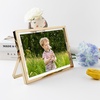 image:imageGolden State Art 2 Pack 5x7 Inch Metal Picture Frames Floating Display for 4x6 3x5 Photos with Real Glass and PullOut Easel Stand for Tabletop Display Vertical  Rose GoldLight Gold