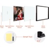 image:imageGolden State Art 2 Pack 5x7 Inch Metal Picture Frames Floating Display for 4x6 3x5 Photos with Real Glass and PullOut Easel Stand for Tabletop Display Vertical  Rose GoldMatte Black