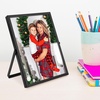 image:imageGolden State Art 2 Pack 5x7 Inch Metal Picture Frames Floating Display for 4x6 3x5 Photos with Real Glass and PullOut Easel Stand for Tabletop Display Vertical  Rose GoldMatte Black