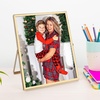 image:imageGolden State Art 2 Pack 5x7 Inch Metal Picture Frames Floating Display for 4x6 3x5 Photos with Real Glass and PullOut Easel Stand for Tabletop Display Vertical  Rose GoldLight Gold