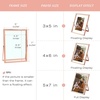 image:imageGolden State Art 2 Pack 5x7 Inch Metal Picture Frames Floating Display for 4x6 3x5 Photos with Real Glass and PullOut Easel Stand for Tabletop Display Vertical  Rose GoldRose Gold