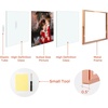 image:imageGolden State Art 2 Pack 5x7 Inch Metal Picture Frames Floating Display for 4x6 3x5 Photos with Real Glass and PullOut Easel Stand for Tabletop Display Vertical  Rose GoldRose Gold
