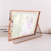 image:imageGolden State Art 2 Pack 5x7 Inch Metal Picture Frames Floating Display for 4x6 3x5 Photos with Real Glass and PullOut Easel Stand for Tabletop Display Vertical  Rose GoldRose Gold