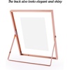 image:imageGolden State Art 2 Pack 5x7 Inch Metal Picture Frames Floating Display for 4x6 3x5 Photos with Real Glass and PullOut Easel Stand for Tabletop Display Vertical  Rose GoldRose Gold