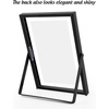 image:imageGolden State Art 2 Pack 5x7 Inch Metal Picture Frames Floating Display for 4x6 3x5 Photos with Real Glass and PullOut Easel Stand for Tabletop Display Vertical  Rose GoldMatte Black