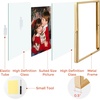 image:imageGolden State Art 2 Pack 5x7 Inch Metal Picture Frames Floating Display for 4x6 3x5 Photos with Real Glass and PullOut Easel Stand for Tabletop Display Vertical  Rose GoldLight Gold