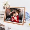 image:imageGolden State Art 2 Pack 5x7 Inch Metal Picture Frames Floating Display for 4x6 3x5 Photos with Real Glass and PullOut Easel Stand for Tabletop Display Vertical  Rose GoldRose Gold