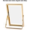 image:imageGolden State Art 2 Pack 5x7 Inch Metal Picture Frames Floating Display for 4x6 3x5 Photos with Real Glass and PullOut Easel Stand for Tabletop Display Vertical  Rose GoldLight Gold