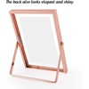 image:imageGolden State Art 2 Pack 5x7 Inch Metal Picture Frames Floating Display for 4x6 3x5 Photos with Real Glass and PullOut Easel Stand for Tabletop Display Vertical  Rose GoldRose Gold
