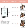 image:imageGolden State Art 2 Pack 5x7 Inch Metal Picture Frames Floating Display for 4x6 3x5 Photos with Real Glass and PullOut Easel Stand for Tabletop Display Vertical  Rose GoldMatte Black