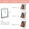image:imageGolden State Art 2 Pack 5x7 Inch Metal Picture Frames Floating Display for 4x6 3x5 Photos with Real Glass and PullOut Easel Stand for Tabletop Display Vertical  Rose GoldMatte Black