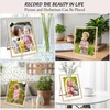image:imageGolden State Art 2 Pack 5x7 Inch Metal Picture Frames Floating Display for 4x6 3x5 Photos with Real Glass and PullOut Easel Stand for Tabletop Display Vertical  Rose GoldLight Gold