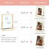 image:imageGolden State Art 2 Pack 5x7 Inch Metal Picture Frames Floating Display for 4x6 3x5 Photos with Real Glass and PullOut Easel Stand for Tabletop Display Vertical  Rose GoldLight Gold