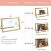 image:imageGolden State Art 2 Pack 5x7 Inch Metal Picture Frames Floating Display for 4x6 3x5 Photos with Real Glass and PullOut Easel Stand for Tabletop Display Vertical  Rose GoldLight Gold