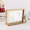 image:imageGolden State Art 2 Pack 5x7 Inch Metal Picture Frames Floating Display for 4x6 3x5 Photos with Real Glass and PullOut Easel Stand for Tabletop Display Vertical  Rose GoldLight Gold