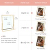image:imageGolden State Art 2 Pack 5x7 Inch Metal Picture Frames Floating Display for 4x6 3x5 Photos with Real Glass and PullOut Easel Stand for Tabletop Display Vertical  Rose GoldLight Gold