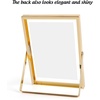 image:imageGolden State Art 2 Pack 5x7 Inch Metal Picture Frames Floating Display for 4x6 3x5 Photos with Real Glass and PullOut Easel Stand for Tabletop Display Vertical  Rose GoldLight Gold