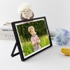 image:imageGolden State Art 2 Pack 5x7 Inch Metal Picture Frames Floating Display for 4x6 3x5 Photos with Real Glass and PullOut Easel Stand for Tabletop Display Vertical  Rose GoldMatte Black