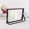 image:imageGolden State Art 2 Pack 5x7 Inch Metal Picture Frames Floating Display for 4x6 3x5 Photos with Real Glass and PullOut Easel Stand for Tabletop Display Vertical  Rose GoldMatte Black