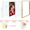 image:imageGolden State Art 2 Pack 5x7 Inch Metal Picture Frames Floating Display for 4x6 3x5 Photos with Real Glass and PullOut Easel Stand for Tabletop Display Vertical  Rose GoldLight Gold