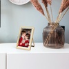 image:imageGolden State Art 2 Pack 5x7 Inch Metal Picture Frames Floating Display for 4x6 3x5 Photos with Real Glass and PullOut Easel Stand for Tabletop Display Vertical  Rose GoldLight Gold