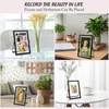 image:imageGolden State Art 2 Pack 5x7 Inch Metal Picture Frames Floating Display for 4x6 3x5 Photos with Real Glass and PullOut Easel Stand for Tabletop Display Vertical  Rose GoldMatte Black