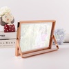 image:imageGolden State Art 2 Pack 5x7 Inch Metal Picture Frames Floating Display for 4x6 3x5 Photos with Real Glass and PullOut Easel Stand for Tabletop Display Vertical  Rose GoldRose Gold