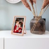 image:imageGolden State Art 2 Pack 5x7 Inch Metal Picture Frames Floating Display for 4x6 3x5 Photos with Real Glass and PullOut Easel Stand for Tabletop Display Vertical  Rose GoldRose Gold