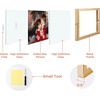 image:imageGolden State Art 2 Pack 5x7 Inch Metal Picture Frames Floating Display for 4x6 3x5 Photos with Real Glass and PullOut Easel Stand for Tabletop Display Vertical  Rose GoldLight Gold