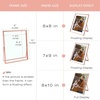 image:imageGolden State Art 2 Pack 5x7 Inch Metal Picture Frames Floating Display for 4x6 3x5 Photos with Real Glass and PullOut Easel Stand for Tabletop Display Vertical  Rose GoldRose Gold