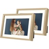 image:imageGolden State Art 2 Pack Gold 5x7 Picture Frame  2 Pack 8x10 Picture Frame  ShatterResistant Glass Aluminum Photo Frame for Wall or Tabletop Display