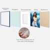 image:imageGolden State Art 2Pack 8x10 Aluminum Picture Frames with 5x7 Mat  Pink Metal Photo Frames ShatterResistant Plexiglass Wall Mountable for Home amp Office Decor Horizontal or Vertical DisplayBlue