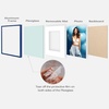 image:imageGolden State Art 2Pack 8x10 Aluminum Picture Frames with 5x7 Mat  Pink Metal Photo Frames ShatterResistant Plexiglass Wall Mountable for Home amp Office Decor Horizontal or Vertical DisplayBlue